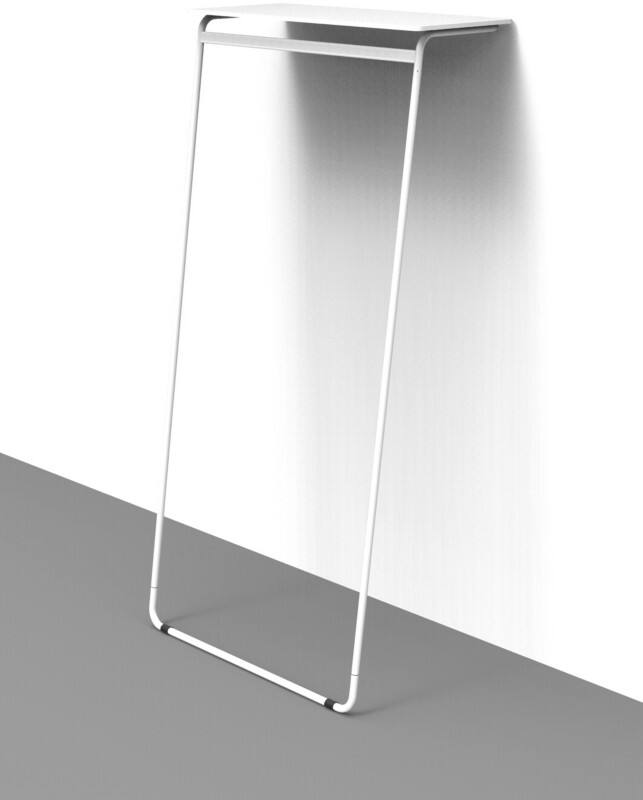 Alba Kledingrek Art 850 x 570 x 1650 mm Staal, hout Wit