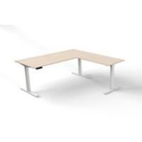 Kerkmann Move 3 Zit-sta bureau Esdoorn met uitbreiding180 x100 x 72-120 cm