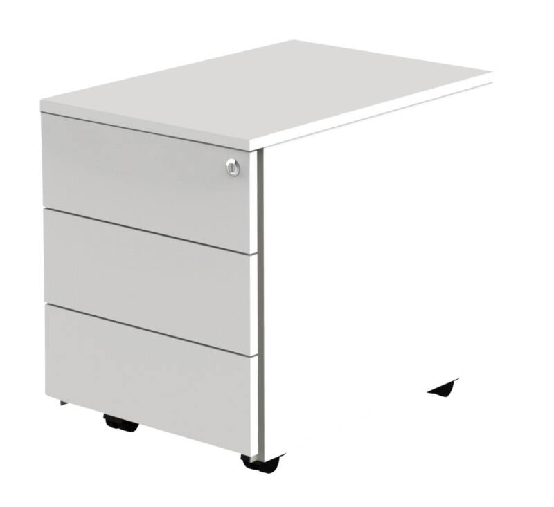 Kerkmann Mobiel ladeblok Wit 430 x 600 x 540 mm Met centraal slot 60 cm