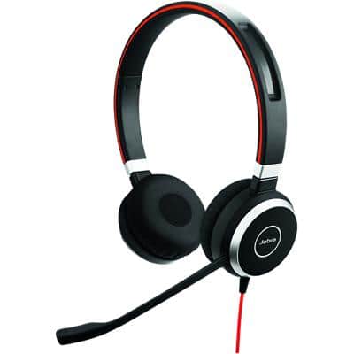 Jabra Headset Evove 40 Over het hoofd 3,5mm aansluiting Noise Cancellig Met Microfoon Zwart