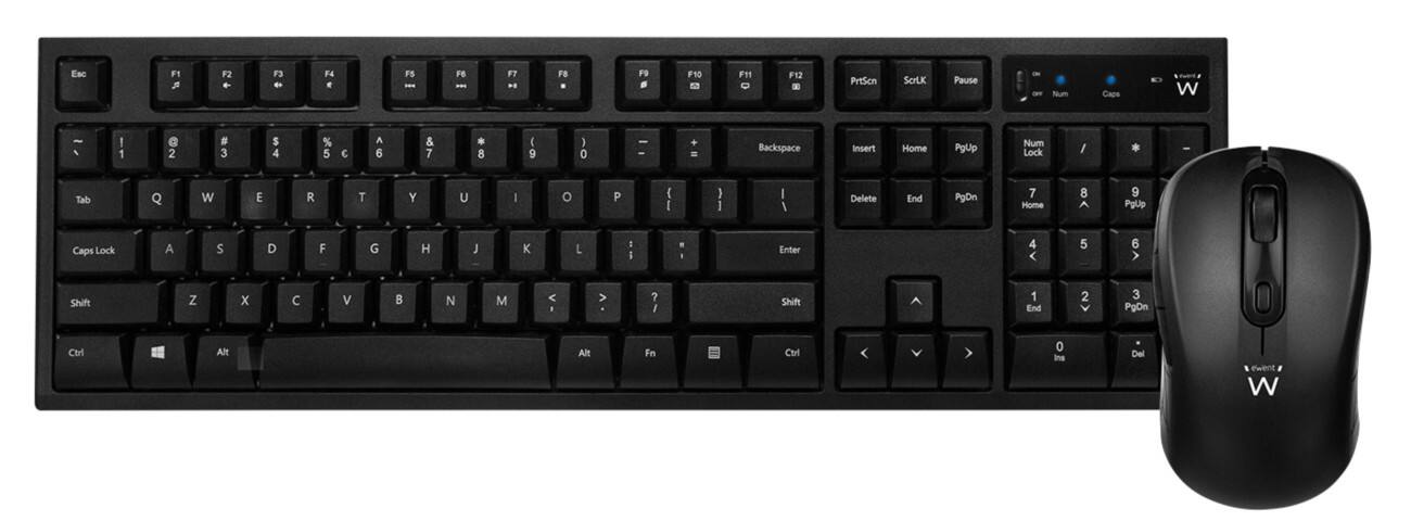 ewent Toetsenbord & muisset Draadloos EW3193 QWERTY US