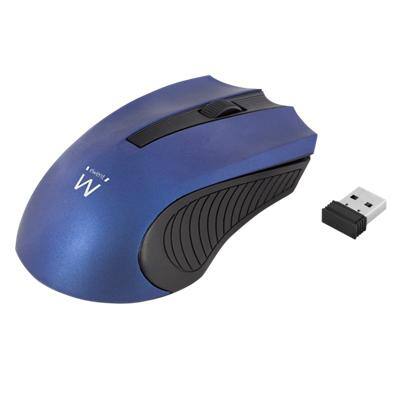 ewent Draadloze Muis EW3228 Optisch voor Rechts- en linkshandige gebruikers USB-A Nano ontvanger Blauw