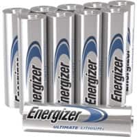 Energizer Batterijen Ultimate Lithium 634352 AA LR6 3000 mAh Alkaline 1,5 V 10 Stuks