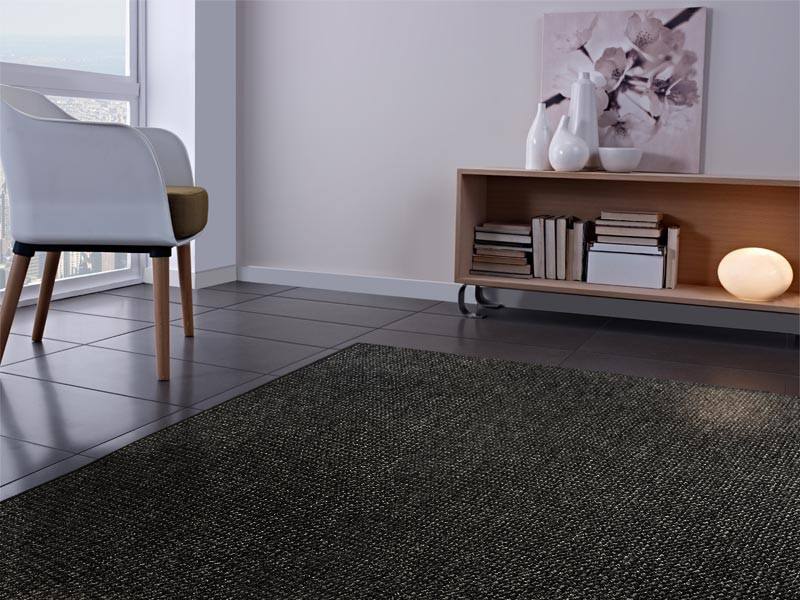 FLOORDIREKT STEP Carlton Vloerkleed PP (Polypropeen) Antraciet 66 x 100 cm