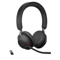 Jabra Evolve2 65 Draadloos Stereo Telefoonheadset Over het hoofd Noise Cancelling Bluetooth, USB Type-A met Microfoon Zwart