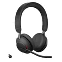 Jabra Evolve2 65 Draadloos Stereo Headset Over het hoofd Noise Cancelling Bluetooth, USB Type-C met Microfoon Zwart
