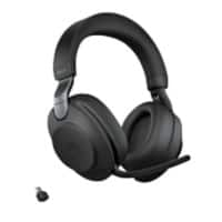 Jabra Evolve2 85 Draadloos Stereo Headset Over het hoofd Noise Cancelling Bluetooth, 3,5 mm Jack Male, USB Type-C met Microfoon Zwart