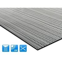 Casa Pura Bologna Buitenkleed Polyester, PVC (polyvinylchloride), vinyl Rechthoekig Grijs 60 x 200 cm