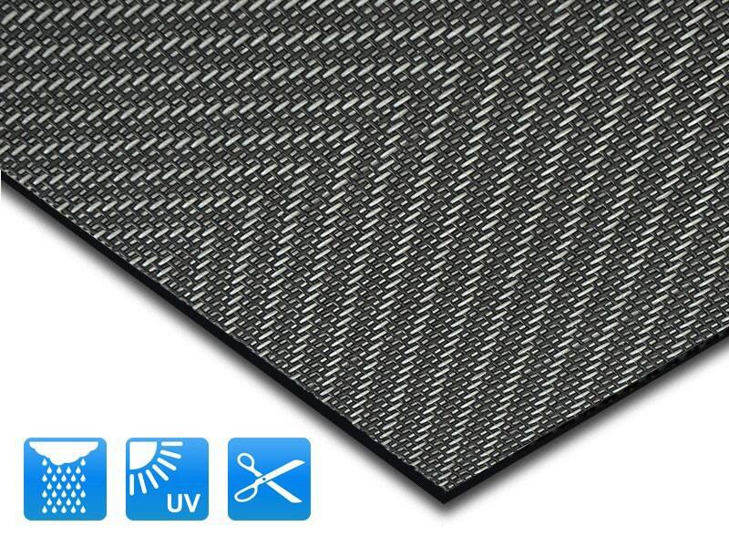 Casa Pura Catania Buitenkleed Polyester, PVC (polyvinylchloride), vinyl Rechthoekig Grijs 90 x 600 cm