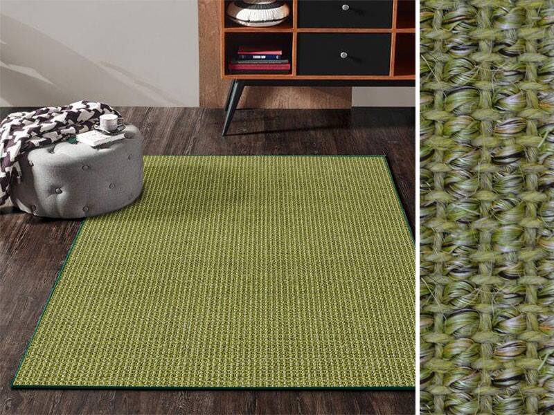 FLOORDIREKT STEP Sylt Vloerkleed Sisal Rechthoekig Groen 66 x 250 cm