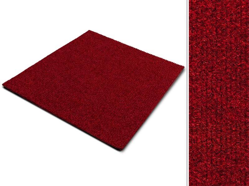 Casa Pura Can Can Tapijttegel Bitumen, Latex, PP (Polypropeen) Rood 50 x 50 cm