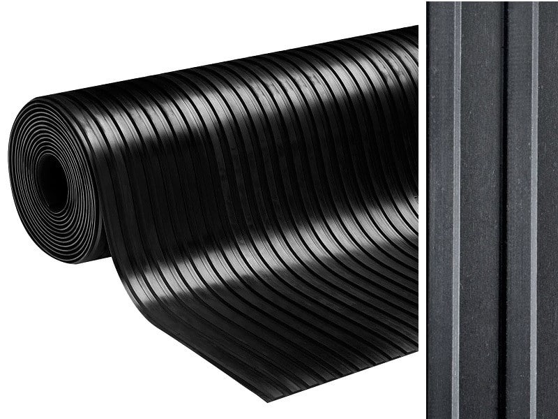 etm Deurmat Rubber Zwart 100 x 500 cm