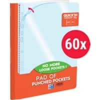 OXFORD Quick In Showtassen A4 Glashelder Transparant 50 micron PP (Polypropeen) Boven 11 Gaten