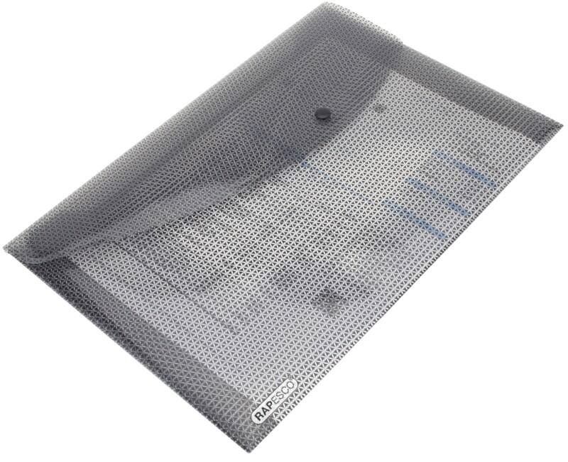 Rapesco Documentmap A4 Drukknop PP (Polypropeen) 24,1 (B) x 0,2 (D) x 35,4 (H) cm Grijs 5 Stuks