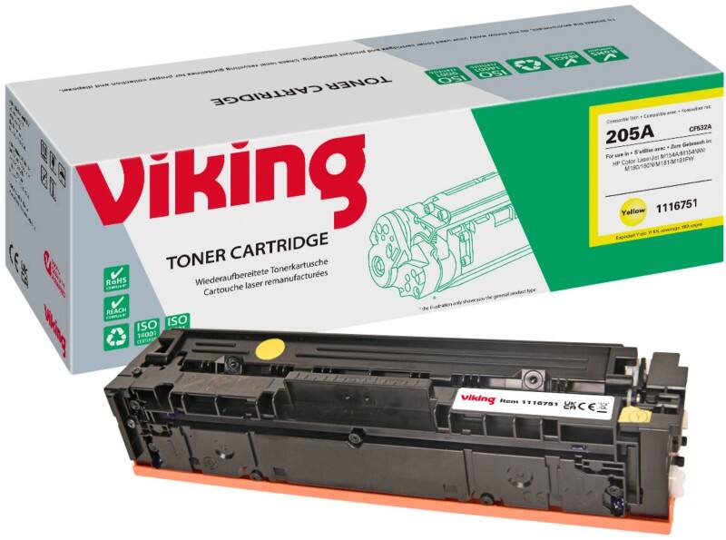 Viking 205A compatibele HP tonercartridge CF532A geel