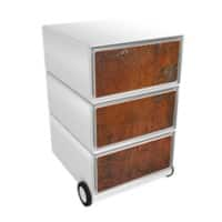 Paperflow easybox mobiele ladenblok met 3 lades 642x390x436mm rust