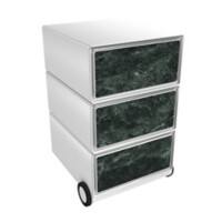 Paperflow easybox mobiele ladenblok met 3 lades 642x390x436mm green marble