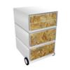 Paperflow Easybox Mobiel ladeblok met 4 lades 642x390x436 mm Wood Shavings Design