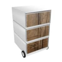 Paperflow easybox mobiele ladenblok met 3 lades 642x390x436mm tree trunk