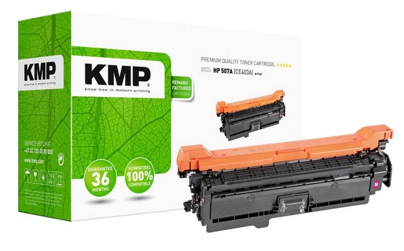 KMP Compatibel HP 507A Tonercartridge CE403A Magenta