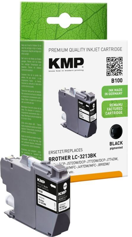 KMP Compatibel Brother LC-3213BK Inktcartridge Zwart