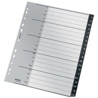 Leitz Recycle Alfabetische tabbladen 1207 A4+ Maxi Zwart 20 tabs Geperforeerd Kunststof A - Z Duits