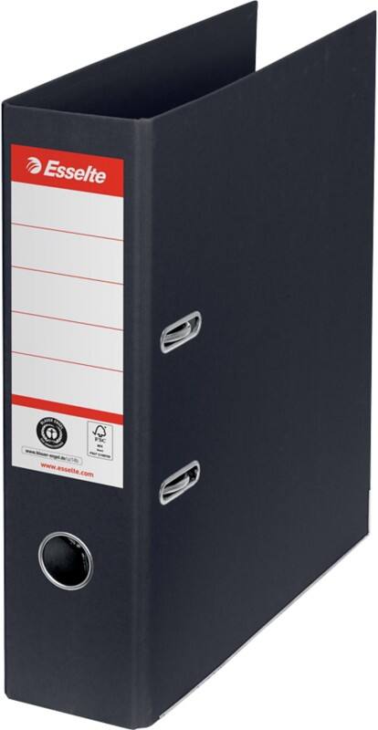 Esselte No,1 Power Breed Ordner A4 75 mm Zwart 2 Ringen 627569 Staand Gerecycled
