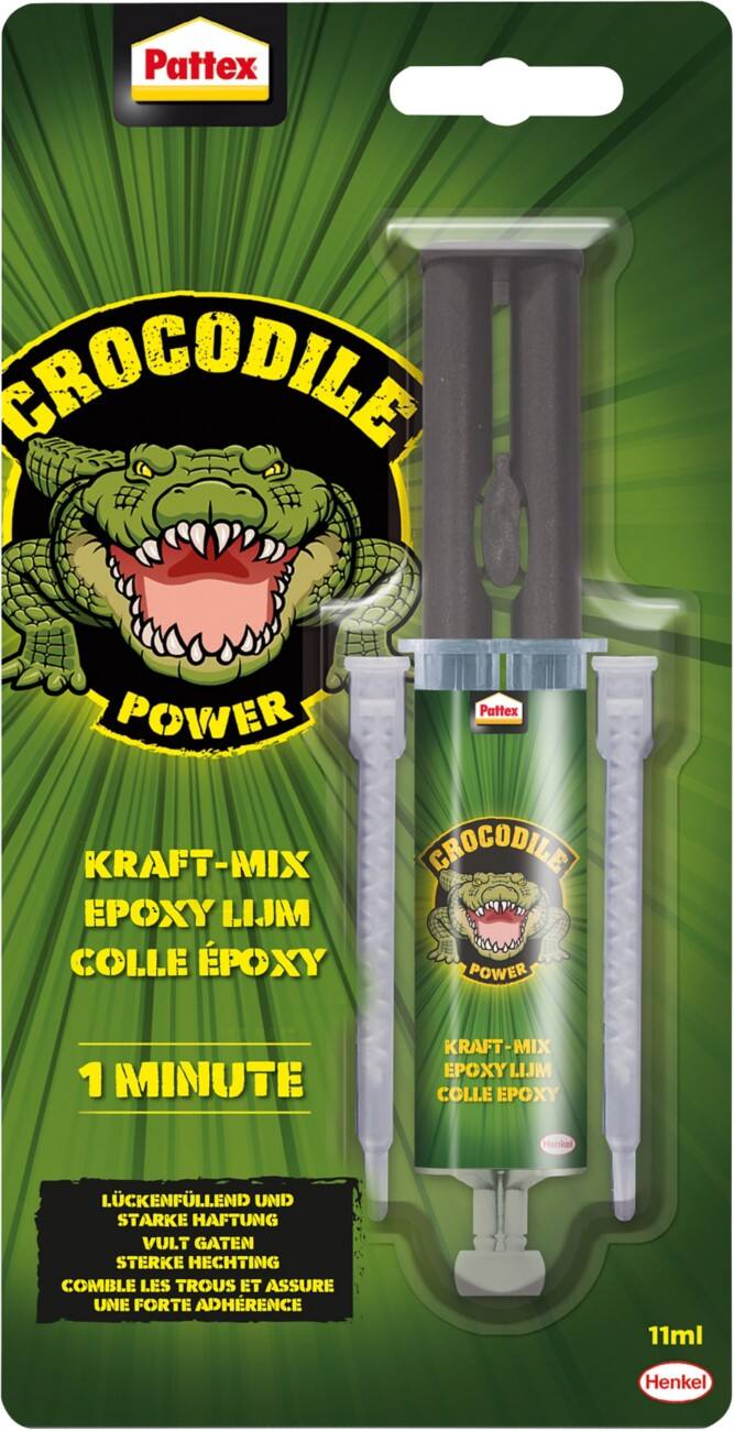 Pattex Crocodile Power Epoxylijm 1 Min 2-Componentenlijm 11ml