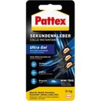 Pattex Secondelijm Permanent Ultra Gel Transparant PSMG3 3 Stuks à 1 g