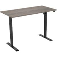 euroseats 1-Motor Zit-sta-bureau Rechthoekig Logan Eiken T-Voet 1.400 (B) x 800 (D) x 1.235 (H) mm Metaal