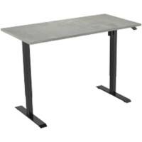 euroseats 1-Motor Zit-sta-bureau Rechthoekig Oxyd Beton T-Voet 1.200 (B) x 800 (D) x 1.235 (H) mm Metaal