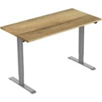 Euroseats Bureau Grijs, eiken B000GR120NAT 80 x 750-1235 x 120 mm Poothoogte: 1210 mm