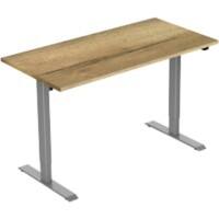 Euroseats Bureau Grijs, eiken B000GR160NAT 80 x 750-1235 x 160 mm Poothoogte: 1210 mm