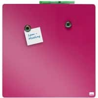 Nobo Mini Wandmontage Magnetisch whiteboardtegel 1903803 Gelakt staal Frameloos 360 mm x 360 mm Roze