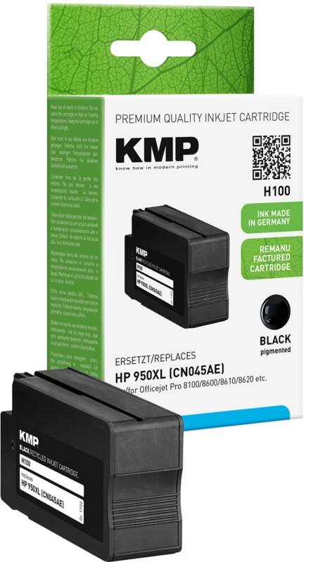 KMP Compatibel HP 950XL Inktcartridge CN045AE Zwart