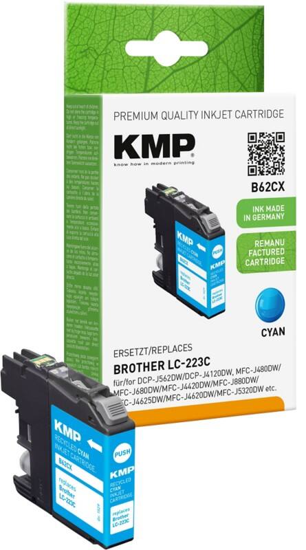 KMP Compatibel Brother LC-223C Inktcartridge Cyaan