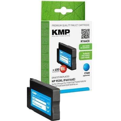 KMP Compatibel HP H166CX Inktcartridge F6U16AE Cyaan
