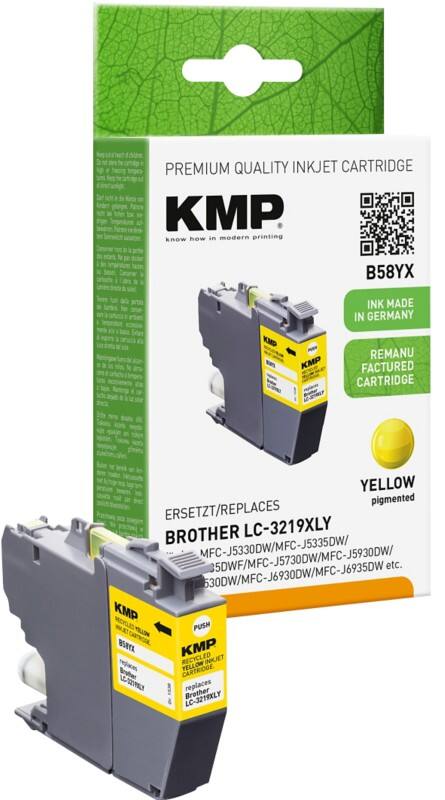 KMP Compatibel Brother LC-3219XLY Inktcartridge Geel