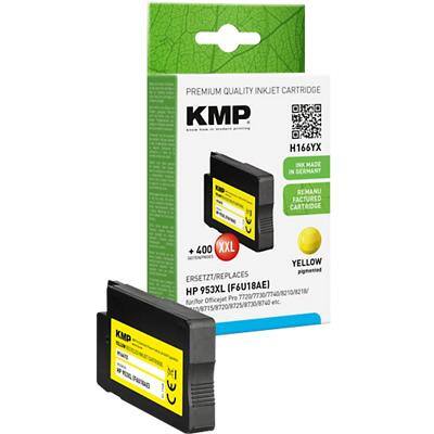 KMP Compatibel HP H166YX Inktcartridge F6U18AE Geel