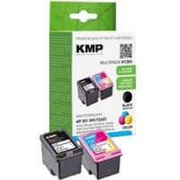 KMP Compatibel HP 301 Inktcartridge N9J72AE Zwart, cyaan, magenta, geel Multipak  2 Stuks