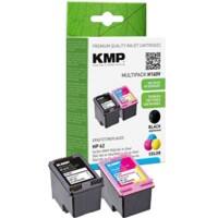 KMP H160V Inktcartridge Compatibel met HP 62 Cyaan, magenta, geel Pak van 2 stuks