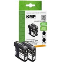 KMP Compatibel Brother LC-123BKP2 Inktcartridge Zwart, Zwart Multipak  2 Stuks