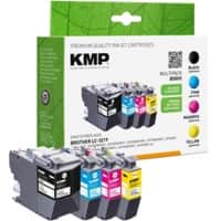 KMP B58VX Inktcartridge Compatibel met Brother LC-3219VALDR Zwart, cyaan, magenta, geel Pak van 4 stuks