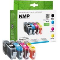 KMP Compatibel HP 364 Inktcartridge N9J73AE Zwart, cyaan, magenta, geel Multipak  4 Stuks