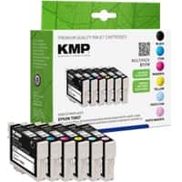 KMP E111V Inktcartridge Compatibel met Epson T0807 zwart, cyaan, fotocyaan, magenta, fotomagenta, geel Pak van 6 stuks