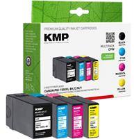 KMP C99V Inktcartridge Compatibel met Canon PGI-1500XL BK/C/M/Y Zwart, cyaan, magenta, geel