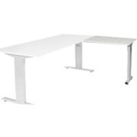 Schaffenburg Aanbouwtafel Linesto Plus LIN-PLA086-WIRA-M25 wit, zilver 80x60x65-85 cm