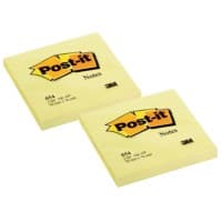 Post-it Sticky Notes 76 x 76 mm Kanariegeel 24 blokken van 100 vellen