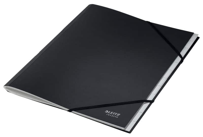 Leitz Sorteermap A4 Karton 12 tabs Zwart Recycle 24,7 (B) x 0,2 (D) x 32 (H) cm Recycled
