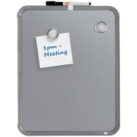 Nobo Mini magnetisch whiteboard kleefstof QB05442CD gelakt staal zilver Slim Frame 280 x 360 mm wit